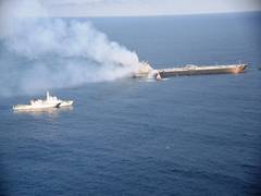 
      
      Oil tanker MT New Diamond towed to safe waters, fire fighting...
      
      