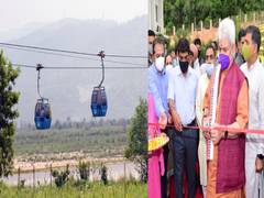 
      
      LG Manoj Sinha inaugurates Peerkho-Mahamaya ropeway in Jammu...
      
      