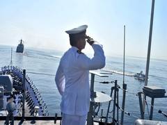 
      
      Russian Navy Day: INS Tarkash Capt gives returning salute to...
      
      