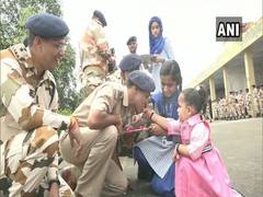 
      
      J-K: School students celebrate 'Raksha Bandhan' with ITBP...
      
      