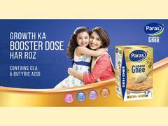 
      
      Paras Ghee pledges 'Growth Ka Booster Dose Har Roz'
      
      