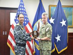 
      
      Rear Admiral Kochhar calls on US Navy Commander at Bahrain
      
      