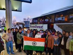 
      
      Ukraine crisis: First flight with 219 Indian nationals takes...
      
      