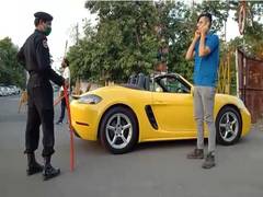 
      
      Indore driver made to do sit ups for taking car out for ride...
      
      