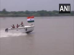 
      
      J-K: BSF patrols Chenab River ahead of Independence Day
      
      