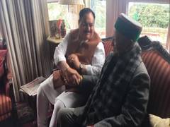 
      
      BJP Chief JP Nadda meets Cong leader Virbhadra Singh,...
      
      