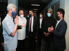 
      
      Four Sri Lankan ministers receive EAM Jaishankar at airport
      
      