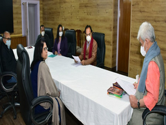 
      
      Delegation of Duggar Manch calls on J-K LG
      
      