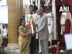 
      
      Singer KS Chithra receives Padma Bhushan
      
      