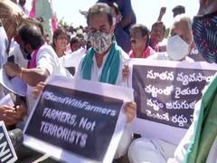 
      
      KTR takes part in 'Rasta Roko' protest to support farmers in...
      
      