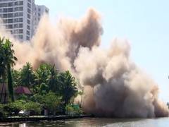 
      
      Fourth and last Maradu residential apartment demolished in Kochi
      
      