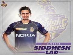 
      
       Siddhesh Lad traded to KKR by Mumbai Indians
      
      