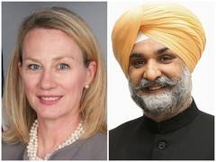 
      
      Alice Wells welcomes India's new envoy to United States
      
      