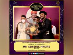 
      
      Abhishek Mhatre wins the Trendsetter 2022 award for the Most...
      
      