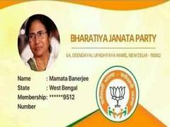 
      
      TMC objects to picture showing Mamata subscribing to BJP...
      
      
