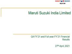 
      
      Maruti Suzuki Q4 profit skids 11 pc to Rs 1,166 crore
      
      