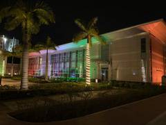 
      
      Indian High Commission in Mauritius lights up in hues of...
      
      