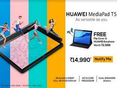 
      
      Huawei's tablet MediaPad T5 goes on sale in India,...
      
      