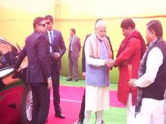 
      
      Delhi: PM Narendra Modi arrives at Ramlila Maidan for public rally
      
      