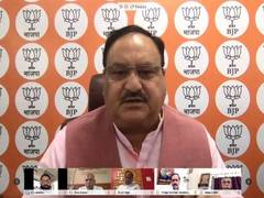 
      
      Nadda interacts with party office-bearers from four states...
      
      