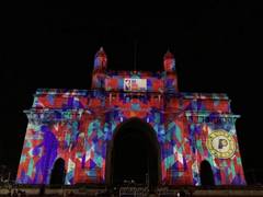 
      
      Gateway of India illuminated to mark arrival of NBA
      
      