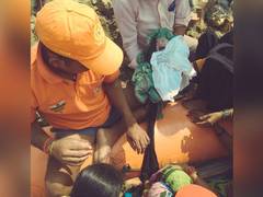 
      
      Bihar: Woman delivers baby girl on NDRF's rescue boat
      
      