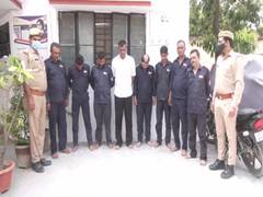
      
      Security guards at Noida housing society caught on camera...
      
      