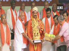 
      
      Bengaluru: B S Yediyurappa felicitates K'taka BJP chief Nalin...
      
      