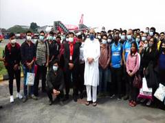 
      
      Odisha CM welcomes 77 students on return from Ukraine
      
      