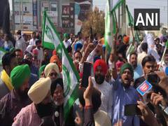 
      
      Farmers in Haryana protest outside BJP MLA's residence
      
      