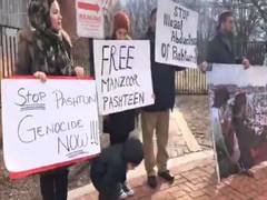 
      
      Pashtuns protest outside Pak Embassy in US demanding...
      
      