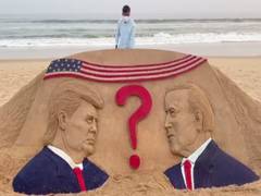 
      
      Odisha sand artist depicts dilemma over who is winner of US...
      
      