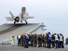 
      
      UK aircraft carrier Queen Elizabeth visits South Korea; F-35B...
      
      