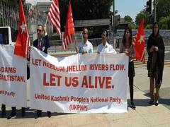 
      
      Political activists from PoK protest against Pakistani occupation
      
      