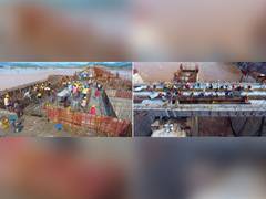 
      
      Polavaram Project work on brisk pace even during the floods
      
      