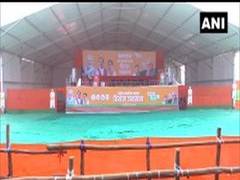 
      
      Preparations underway for PM Modi's rally in Sasaram, Bihar
      
      