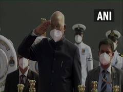 
      
      President Ram Nath Kovind conducts Fleet's review in Visakhapatnam
      
      
