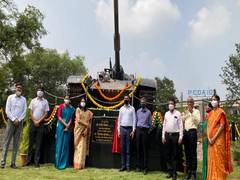 
      
      T- 55 tank installed in office of Principal Controller of...
      
      