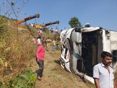 
      
      2 dead, 24 injured after bus overturns in Pune
      
      
