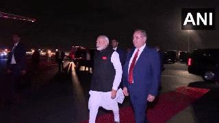 
      
      PM Modi leaves for New York after Quad Summit
      
      