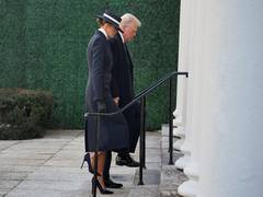 
      
      Donald Trump and family attend church service before inauguration
      
      