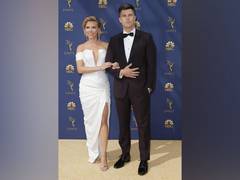 
      
      Scarlett Johansson flashes engagement ring for first time
      
      