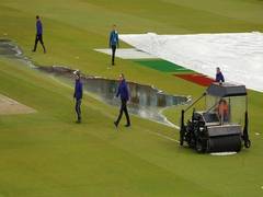 
      
      CWC'19 semi-final: Rain halts match, NZ to resume at 211/5...
      
      