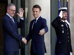 
      
      Macron, Albanese discuss future ties in Paris  
      
      