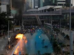 
      
      Protests break out in parts in Hong Kong on China's National Day
      
      