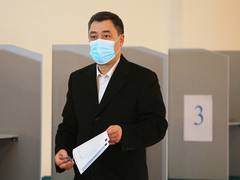 
      
      Kyrgyz presidential frontrunner Japarov vows to lead...
      
      