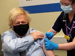 
      
      UK PM Boris Johnson takes first jab of AstraZeneca COVID-19...
      
      