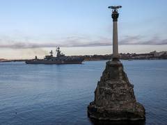 
      
      Russian warship sinks in Black Sea
      
      