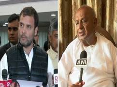 
      
      Rahul Gandhi to meet HD Deve Gowda today on seat-sharing issue
      
      