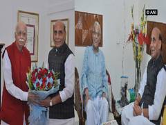 
      
      Rajnath Singh meets veteran BJP leaders Advani, MM Joshi;...
      
      